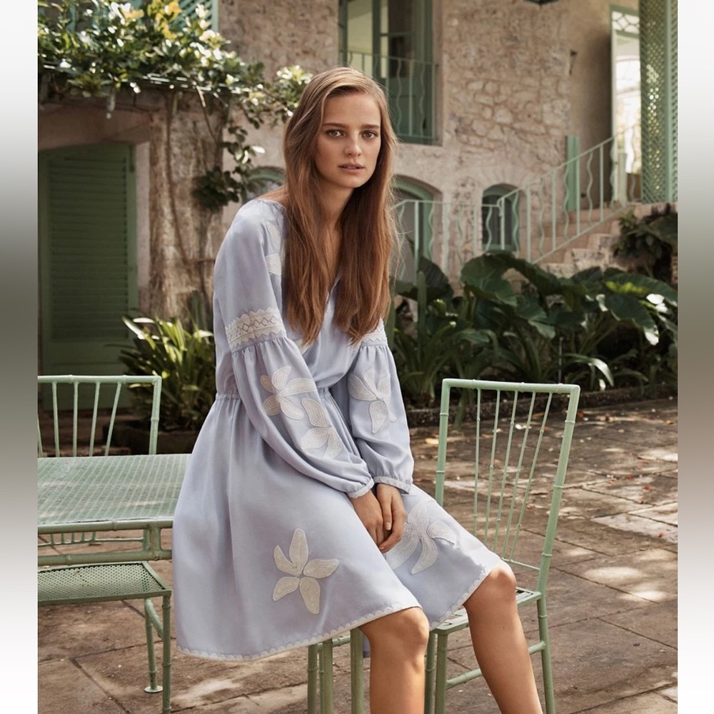 Tory Burch Sadie Floral Appliqué Dress